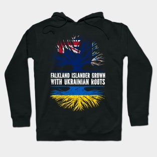 Falkland Islander Grown with Ukrainian Roots Flag Hoodie